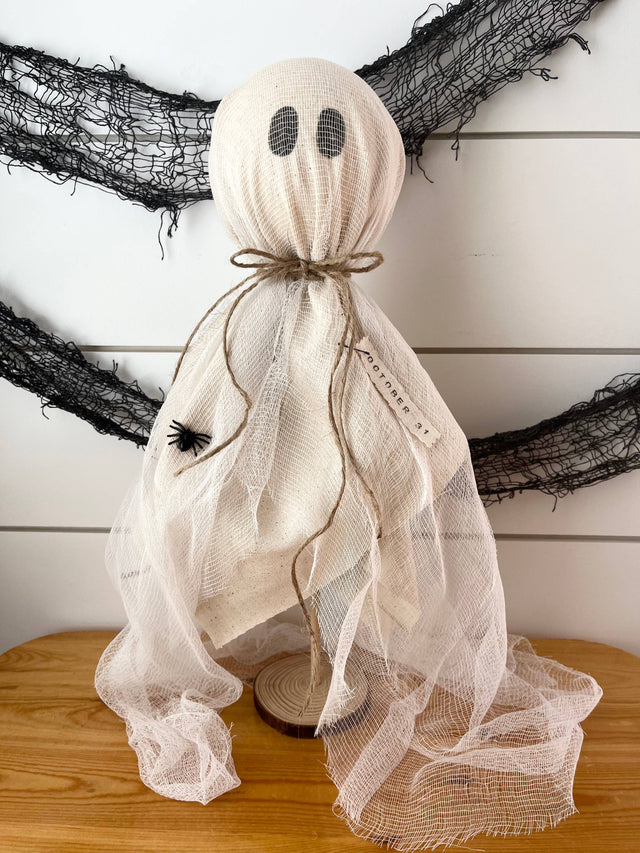 Rustic Primitive Halloween Ghost Decor | Extra Large or Large