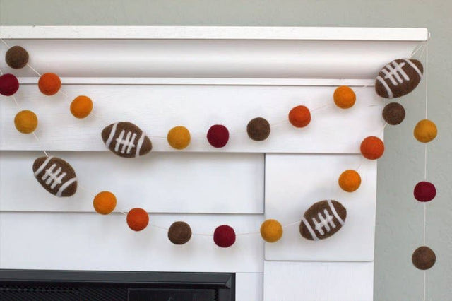 6' Fall Football Garland | Man Cave & Home Decor