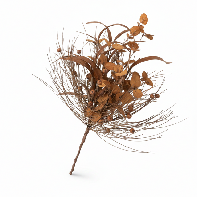 20.5" Mixed Fall Botanical Bush | Brown, Green, or Yellow