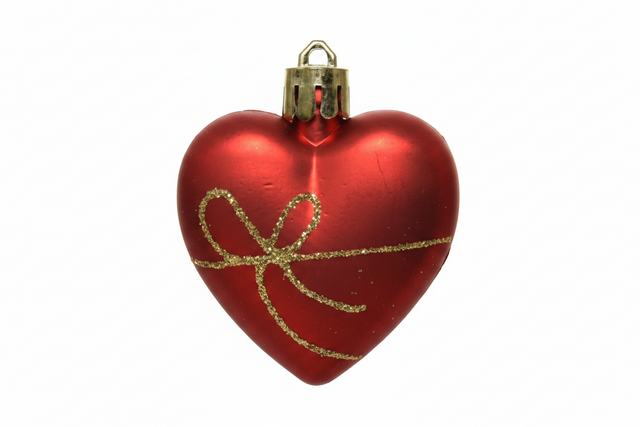 2.25" Double Red Heart Ornaments | Set of 2