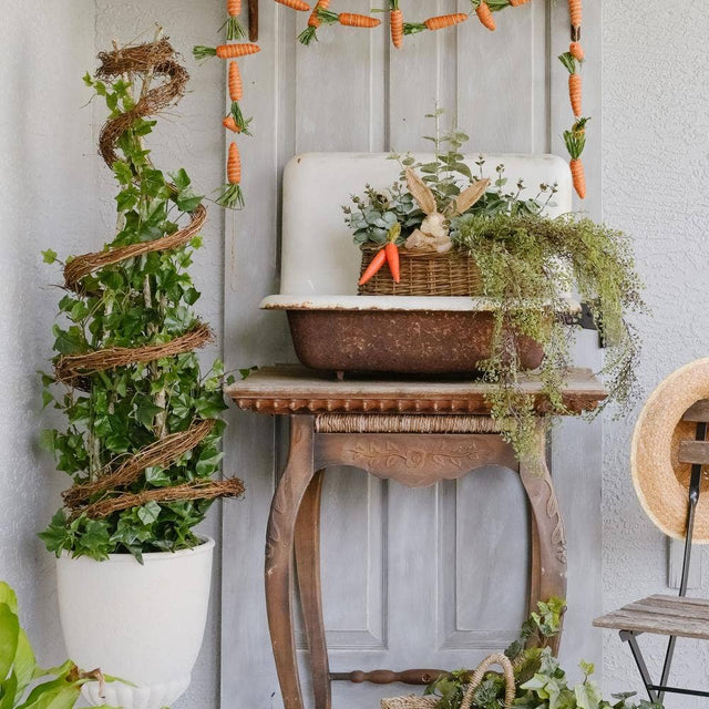 15' Dried Natural Grapevine Twig Garland