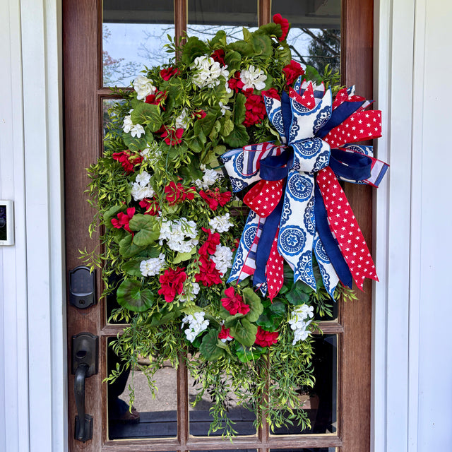 32" Designer-Crafted Patriotic Estate Wreath