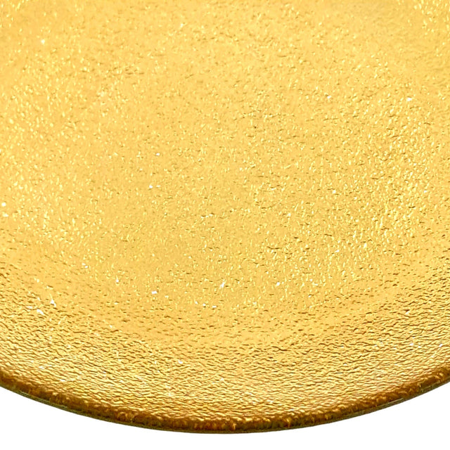 11" Gold Gilded Aura Glass Dinner Plate