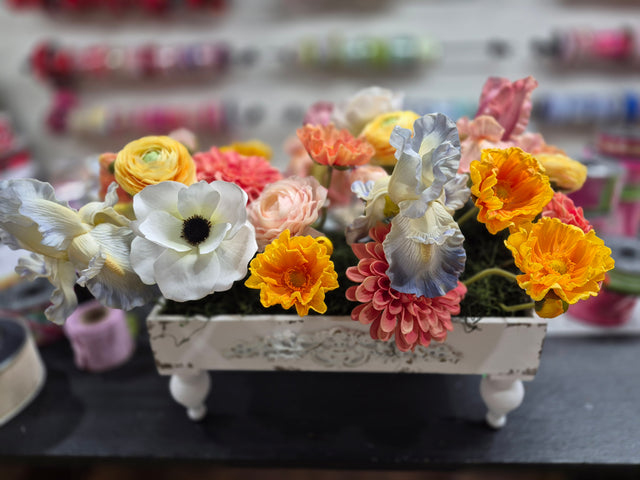 16.5" Blushing Garden Box Designer Centerpiece