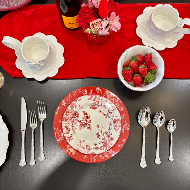 Red Chinoiserie Plate