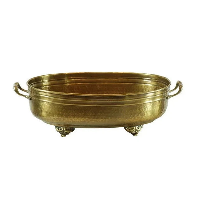 19"x11"x6" Brass Oval Planter