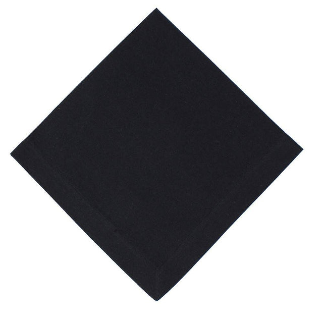 Solid Black Cloth Napkin Set of 4