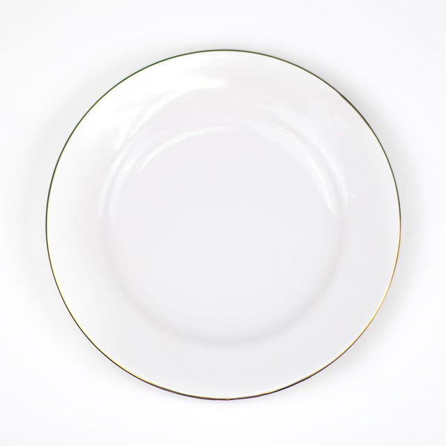 8" Classic Rim Plate | White and Gold