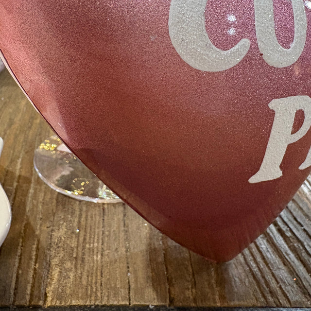 8" Metal Conversation Heart Decor| 6 Colors, Each Sold Separately