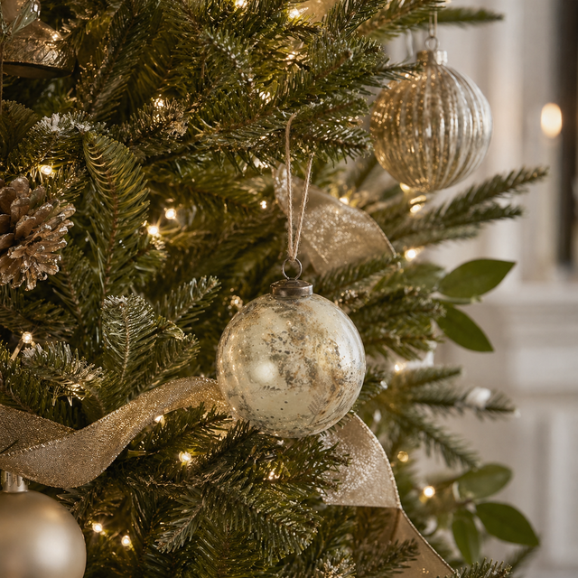 5" Natural Glass Ball Ornament