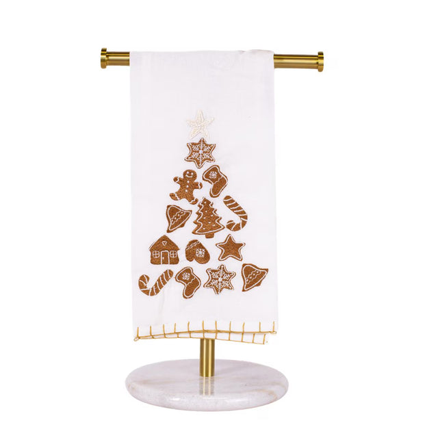 20"x28" Gingerbread Tree Hand Towel
