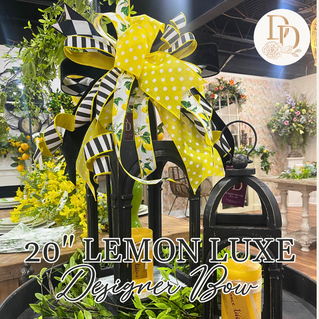 20" x 22" Lemon Luxe Designer Bow