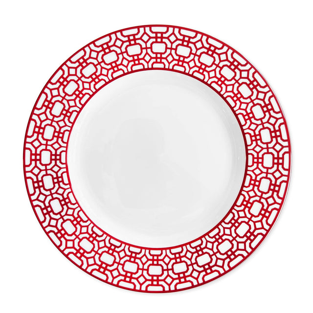 8" Newport Garden Gate Crimson Dinner Plate