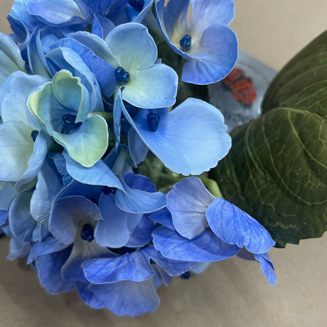 13.5 Real Touch Blue Hydrangea Pick