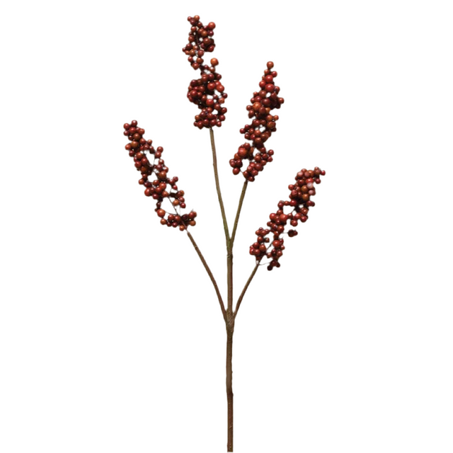 32” Stock Berry Spray - Clay