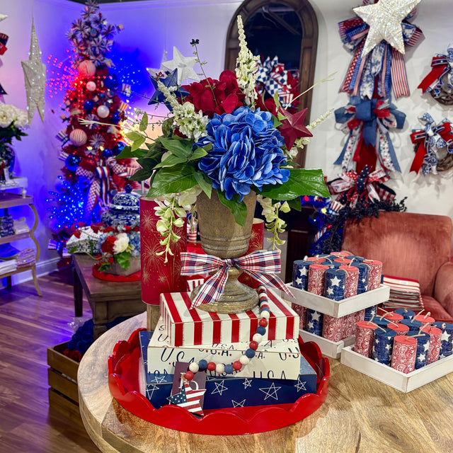 18" Boom Bloom Pow! Patriotic Designer Arrangement