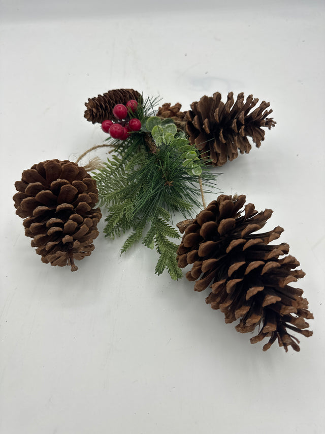 19” Pine Cedar Drop Berry Pinecone