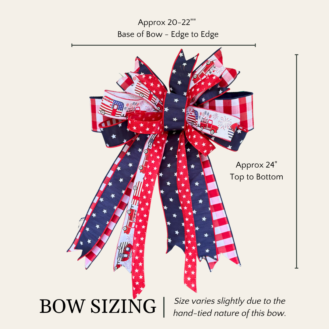 22" Glamping In The USA Designer Bow