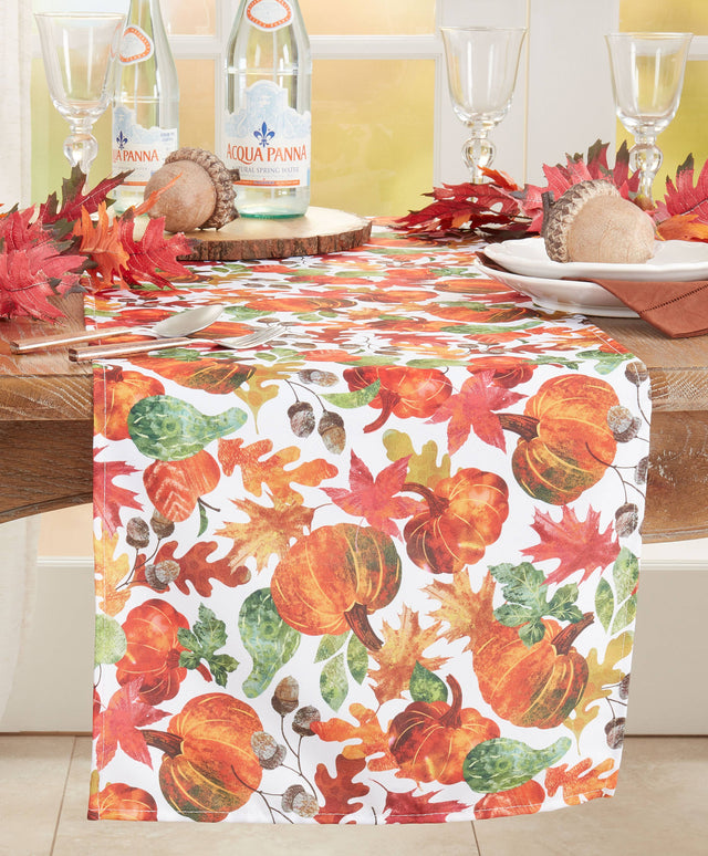 Pumpkin Foliage Table Runner | Multiple Sizes