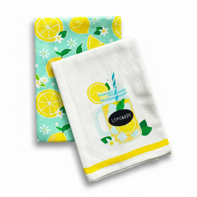 20"x30" Lemonade Printed Kitchen Towel Set/2