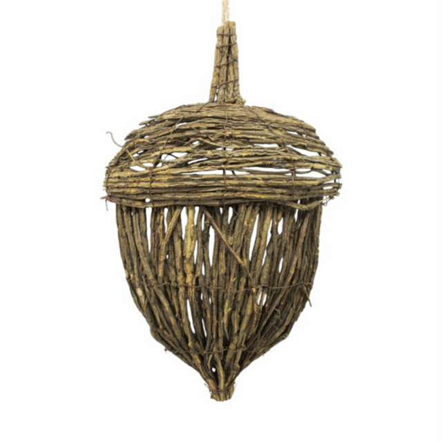 13.5" Natural Twig Acorn Ornament