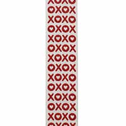 1.5" XO Fun Glitter Wired Edge Ribbon l 10 Yards