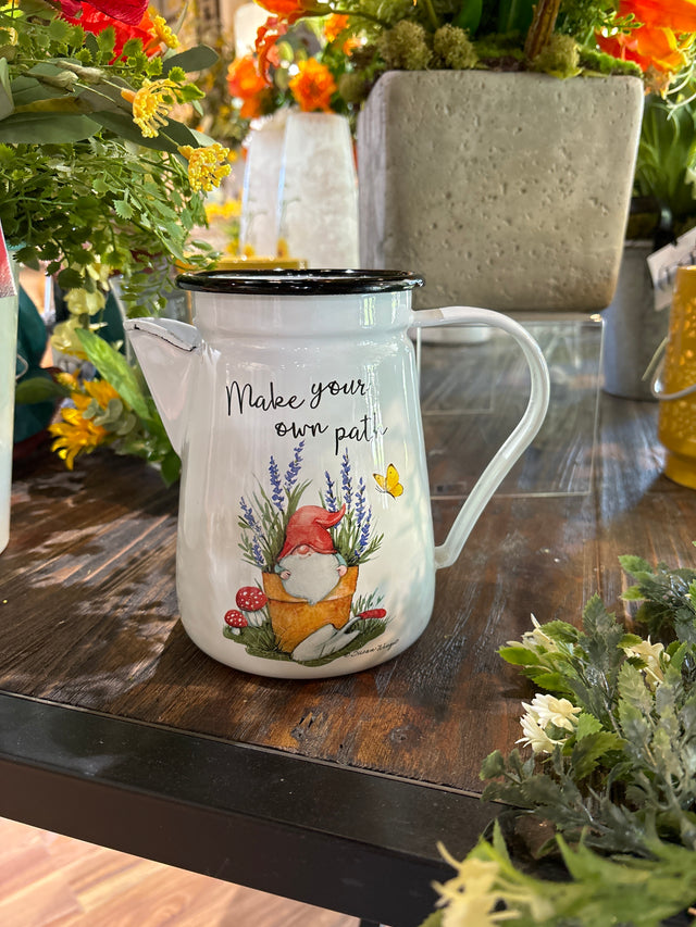 6.5" Enamel Gnome Pitcher
