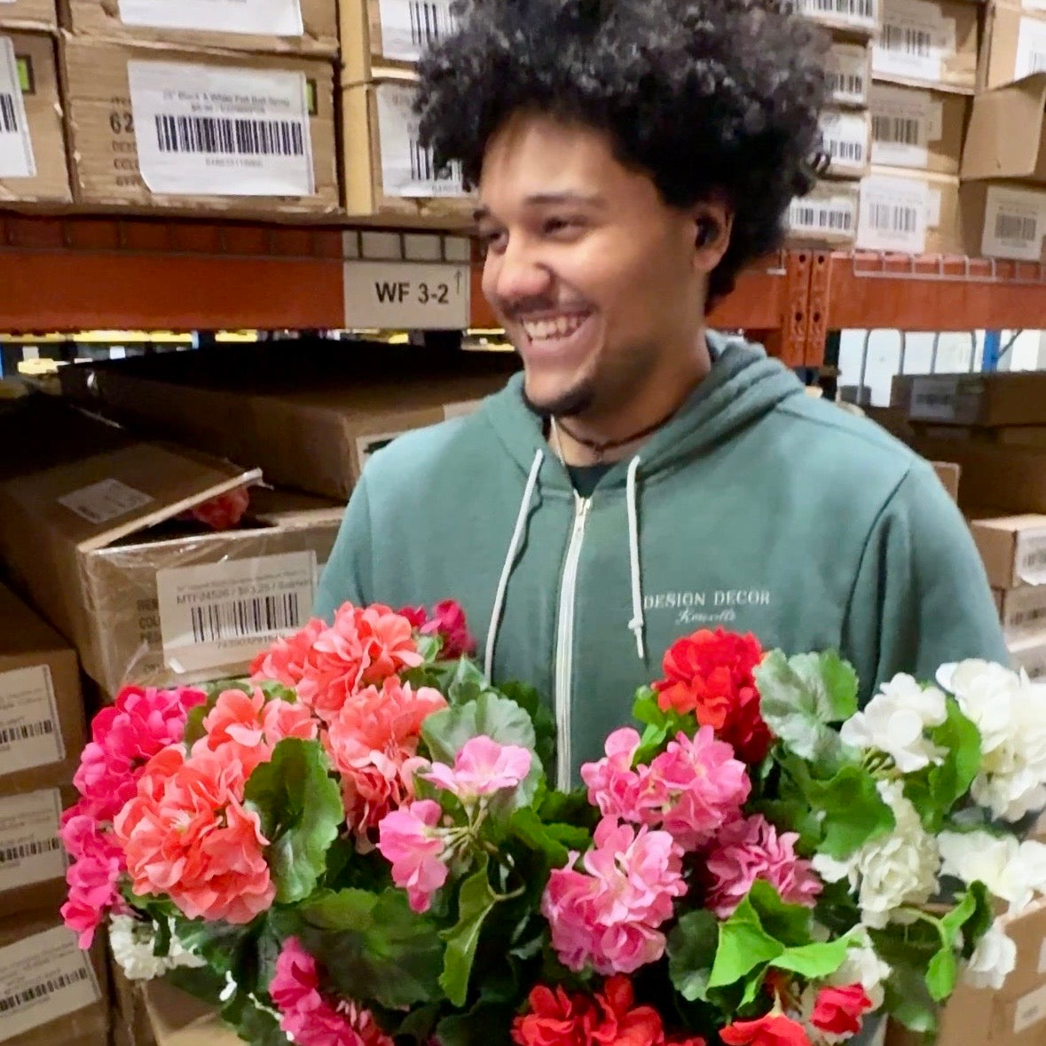 36" Natural Touch Hanging Geranium Plant | UV Protected | Multiple Colors