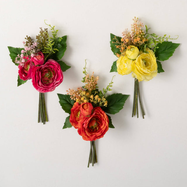 Spring Ranunculas Bouquet Pink Orange Yellow