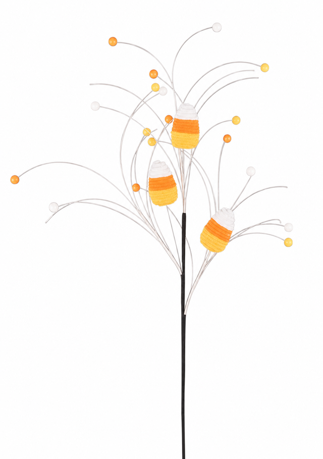 27" Velvet Rope Candy Corn Spray
