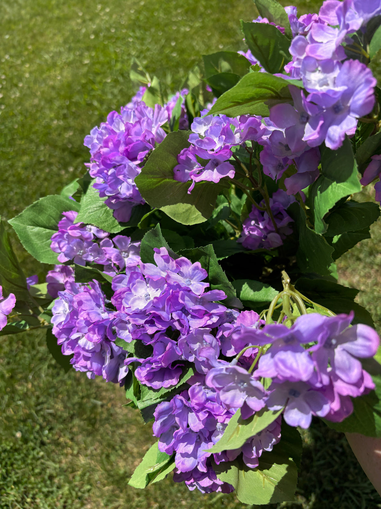 27" Hydrangea Bush | UV Treated | Lavender or White