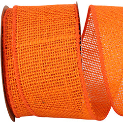 2.5" x 10 YDS Orange Burlap Ribbon