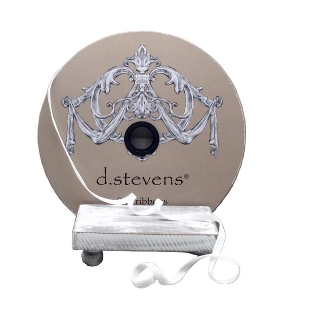 3/8" x 50 Yards White Voss Velvet Unwired Ribbon