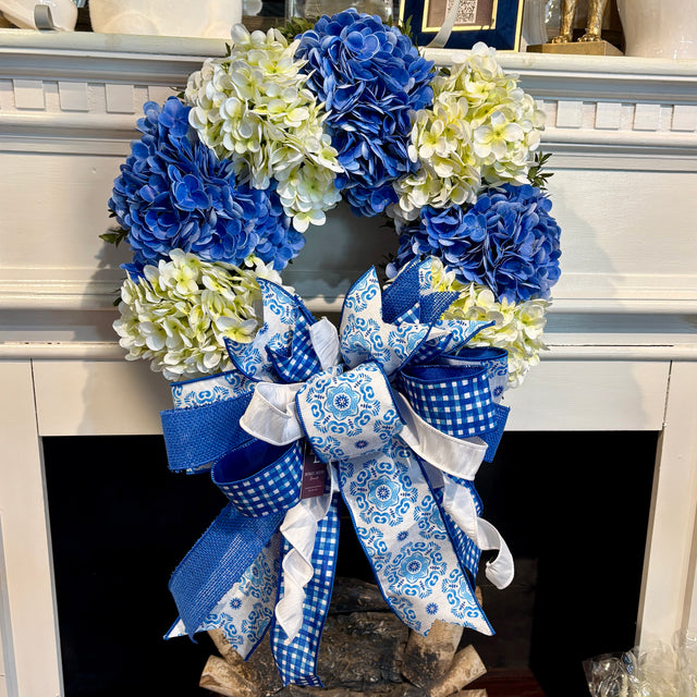 18" Santorini Sky Artisan Designer Wreath