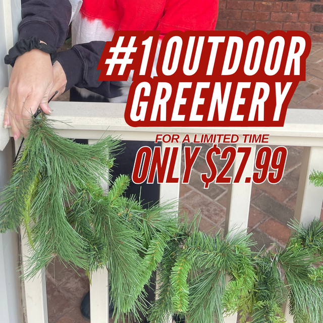 48" Garland | Natural Touch Evergreen Bristle Pine with UV Treatment