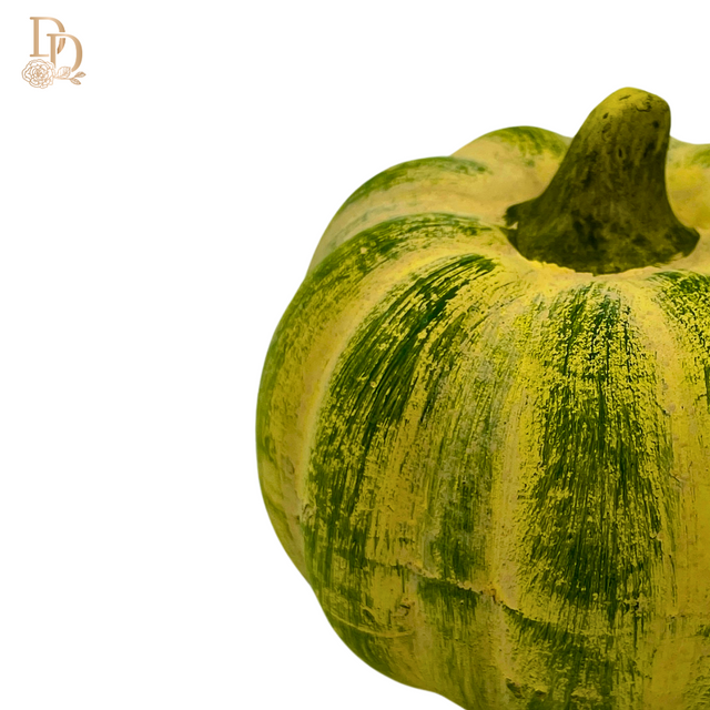 3" Green Round Ceramic Pumpkin