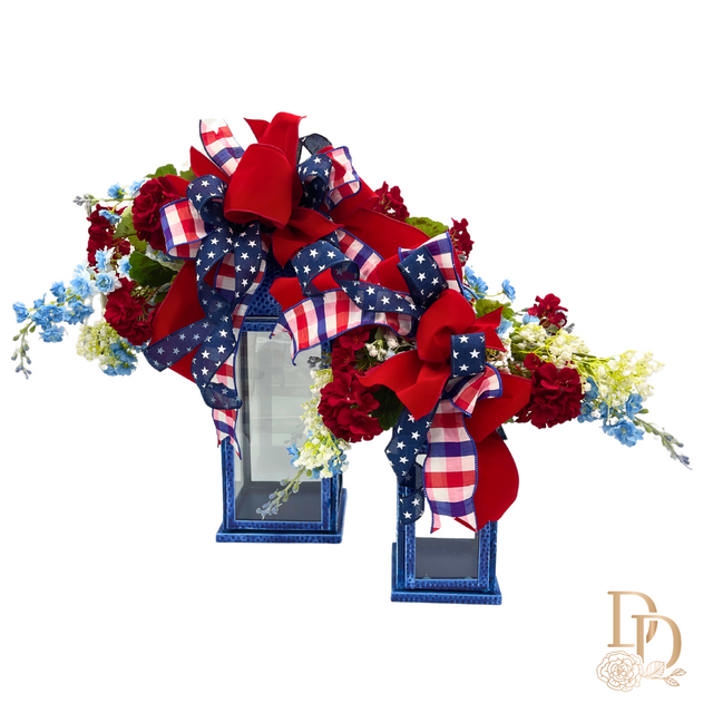 21"/14" Custom Signature Lantern of Liberty Arrangement | Large OR Small