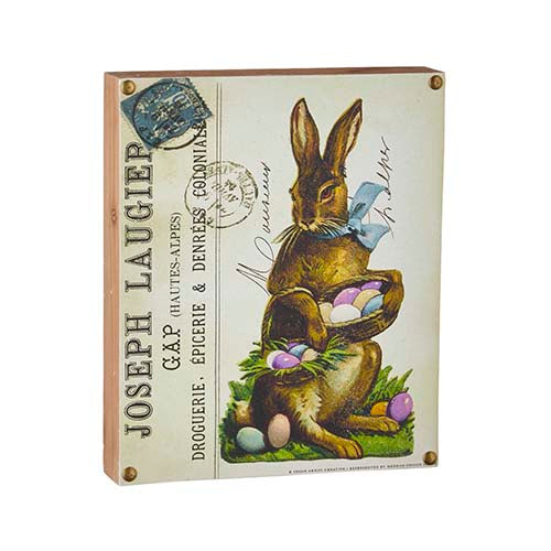 9.5" Vintage Rabbit Wood Block