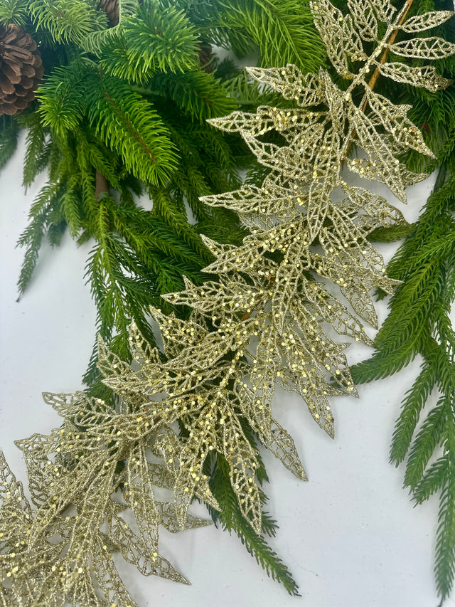 60" Glitter Phoenix Fern Garland