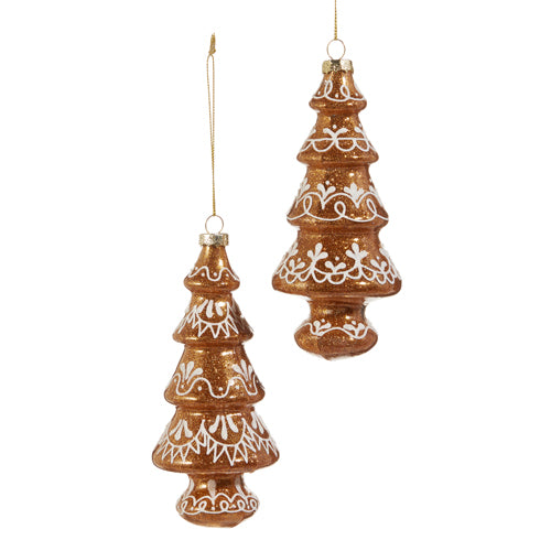 6" Glitter Gingerbread Tree Ornament | Two Sweet Styles Available