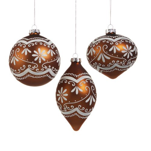 4" Ornate Gingerbread Ornament – Three Sweetly Styled Shapes