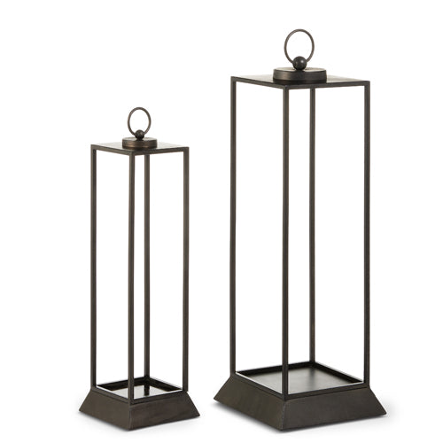 24" Black Lanterns | Set of Two