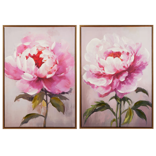 27.5" Pink Peony Framed Wall Art