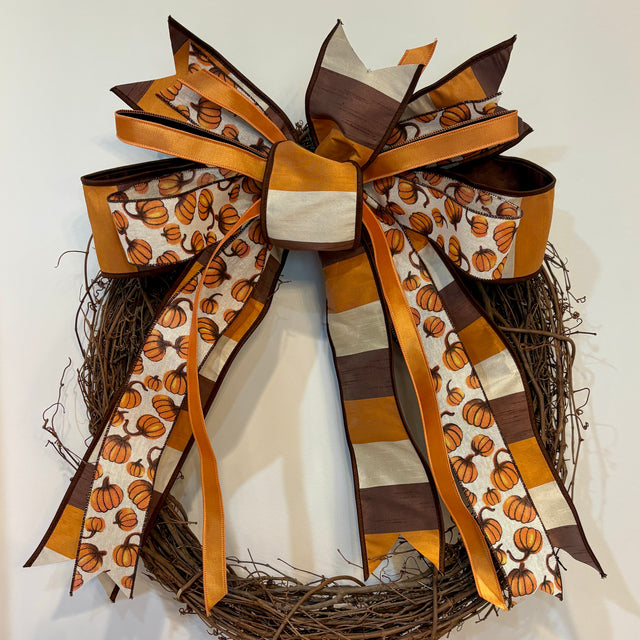 20" Pumpkin Patch Promenade Custom Fall Bow