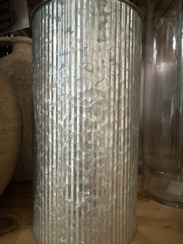 10" Ribbed Galvanized Cylinder