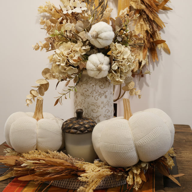 Frosted Glass Acorn Filled Candles with Wood Lid | 3.25",4",5"