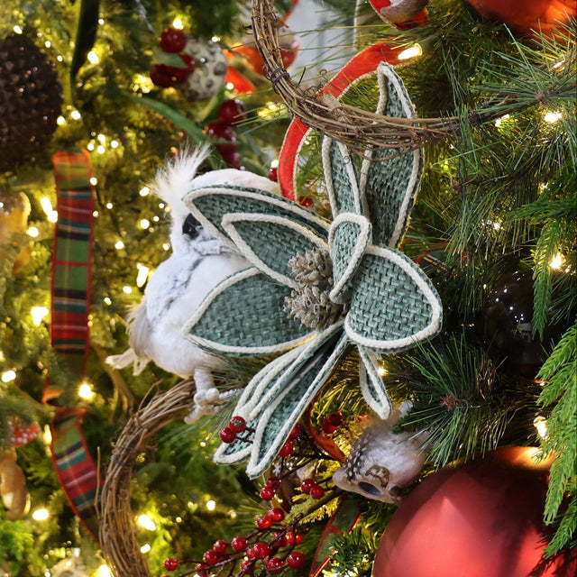 22" Forest Edge Poinsettia Stem | Available in Grey, Green, & Khaki