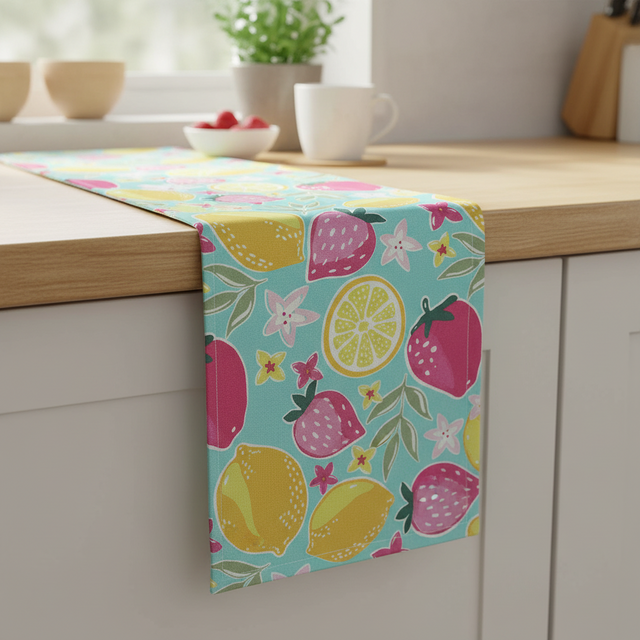 18"x18" Strawberries and Lemon Napkin Set/4