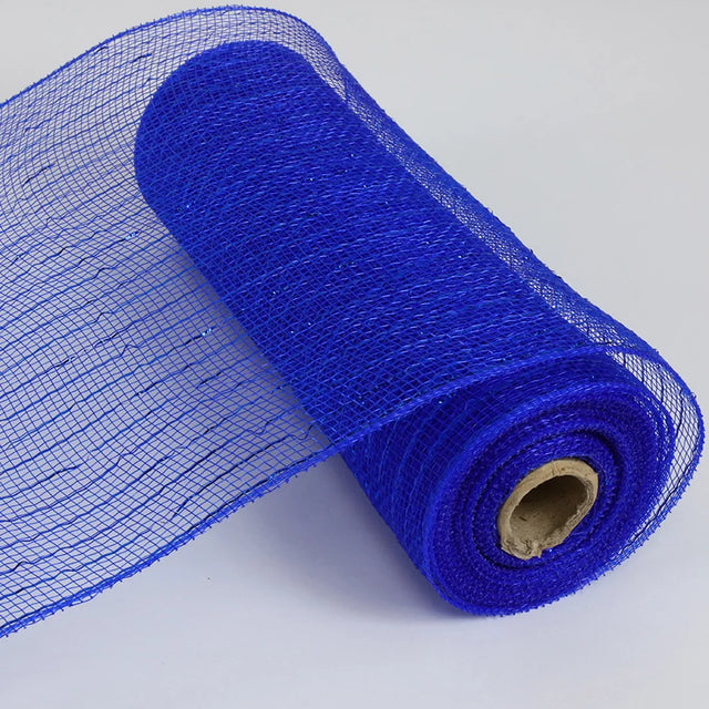 10" x 10YD Royal Blue Metallic Decorating Mesh