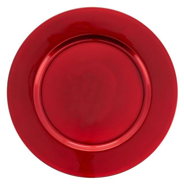 13" Red Classic Design Charger Plate